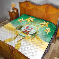 Cook Islands Christmas Quilt Seashell Santa Beach Vibes - Polynesian Pride