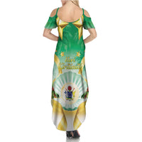 Cook Islands Christmas Summer Maxi Dress Seashell Santa Beach Vibes - Polynesian Pride