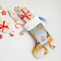 Marshall Islands Christmas Stocking Seashell Santa Beach Vibes - Polynesian Pride
