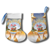 Marshall Islands Christmas Stocking Seashell Santa Beach Vibes - Polynesian Pride