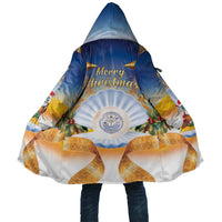 Marshall Islands Christmas Cloak Seashell Santa Beach Vibes - Polynesian Pride