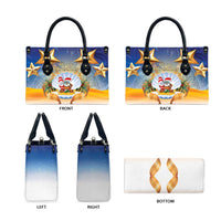 Marshall Islands Christmas Leather Bag Seashell Santa Beach Vibes - Polynesian Pride