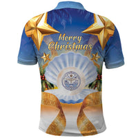 Marshall Islands Christmas Polo Shirt Seashell Santa Beach Vibes - Polynesian Pride