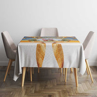 Marshall Islands Christmas Tablecloth Seashell Santa Beach Vibes - Polynesian Pride