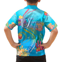 Under The Sea Scuba Diving Family Matching Off Shoulder Maxi Dress and Hawaiian Shirt Polynesian Pattern LT05 - Polynesian Pride