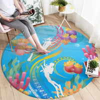 Under The Sea Scuba Diving Round Carpet Polynesian Pattern LT05 - Polynesian Pride