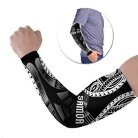 Personalised Remember Samoa Black Saturday Arm Sleeves Samoa Mo Samoa LT05 Set of 2 Black - Polynesian Pride