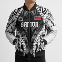 Personalised Remember Samoa Black Saturday Bomber Puffer Jacket Samoa Mo Samoa LT05 - Polynesian Pride