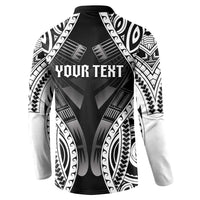 Personalised Remember Samoa Black Saturday Button Sweatshirt Samoa Mo Samoa LT05 - Polynesian Pride