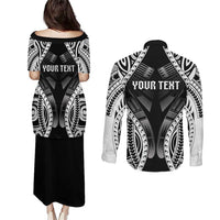 Personalised Remember Samoa Black Saturday Couples Matching Puletasi and Long Sleeve Button Shirt Samoa Mo Samoa LT05 - Polynesian Pride