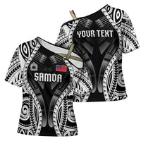 Personalised Remember Samoa Black Saturday Cross Shoulder Shirt Samoa Mo Samoa LT05 - Polynesian Pride