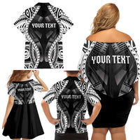 Personalised Remember Samoa Black Saturday Family Matching Off Shoulder Short Dress and Hawaiian Shirt Samoa Mo Samoa LT05 - Polynesian Pride