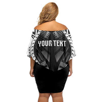 Personalised Remember Samoa Black Saturday Family Matching Off Shoulder Short Dress and Hawaiian Shirt Samoa Mo Samoa LT05 - Polynesian Pride