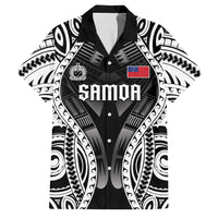 Personalised Remember Samoa Black Saturday Family Matching Puletasi and Hawaiian Shirt Samoa Mo Samoa LT05 Dad's Shirt - Short Sleeve Black - Polynesian Pride