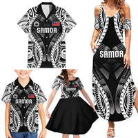 Personalised Remember Samoa Black Saturday Family Matching Summer Maxi Dress and Hawaiian Shirt Samoa Mo Samoa - Polynesian Pride