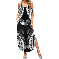 Personalised Remember Samoa Black Saturday Family Matching Summer Maxi Dress and Hawaiian Shirt Samoa Mo Samoa LT05 Mom's Dress Black - Polynesian Pride