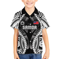 Personalised Remember Samoa Black Saturday Family Matching Tank Maxi Dress and Hawaiian Shirt Samoa Mo Samoa LT05 Son's Shirt Black - Polynesian Pride
