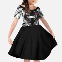 Personalised Remember Samoa Black Saturday Kid Short Sleeve Dress Samoa Mo Samoa LT05 KID Black - Polynesian Pride