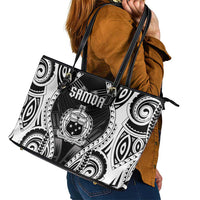 Remember Samoa Black Saturday Leather Tote Bag Samoa Mo Samoa - Polynesian Pride