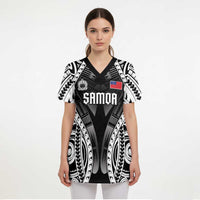 Personalised Remember Samoa Black Saturday Scrub Top Samoa Mo Samoa LT05 - Polynesian Pride