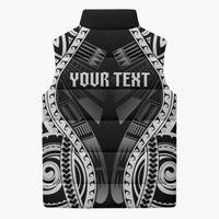 Personalised Remember Samoa Black Saturday Sleeveless Puffer Jacket Samoa Mo Samoa LT05 - Polynesian Pride
