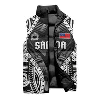 Personalised Remember Samoa Black Saturday Sleeveless Puffer Jacket Samoa Mo Samoa LT05 - Polynesian Pride