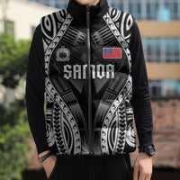 Personalised Remember Samoa Black Saturday Sleeveless Puffer Jacket Samoa Mo Samoa LT05 - Polynesian Pride