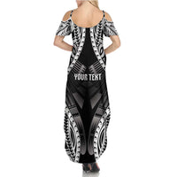 Personalised Remember Samoa Black Saturday Summer Maxi Dress Samoa Mo Samoa LT05 - Polynesian Pride