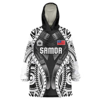 Personalised Remember Samoa Black Saturday Wearable Blanket Hoodie Samoa Mo Samoa LT05 One Size Black - Polynesian Pride