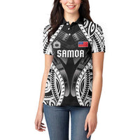 Personalised Remember Samoa Black Saturday Women Polo Shirt Samoa Mo Samoa LT05 - Polynesian Pride