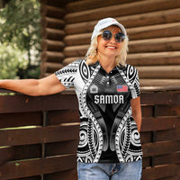 Personalised Remember Samoa Black Saturday Women Polo Shirt Samoa Mo Samoa LT05 - Polynesian Pride