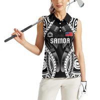 Personalised Remember Samoa Black Saturday Women Sleeveless Polo Shirt Samoa Mo Samoa LT05 - Polynesian Pride