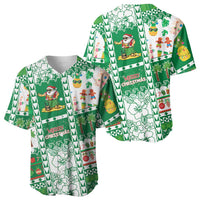 Norfolk Island Christmas Baseball Jersey Festive Beach Vibes LT05 - Polynesian Pride