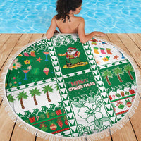 Norfolk Island Christmas Beach Blanket Festive Beach Vibes - Polynesian Pride