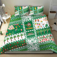 Norfolk Island Christmas Bedding Set Festive Beach Vibes - Polynesian Pride