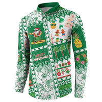 Norfolk Island Christmas Button Sweatshirt Festive Beach Vibes LT05 - Polynesian Pride