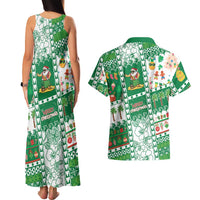 Norfolk Island Christmas Couples Matching Tank Maxi Dress and Hawaiian Shirt Festive Beach Vibes - Polynesian Pride