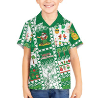 Norfolk Island Christmas Family Matching Long Sleeve Bodycon Dress and Hawaiian Shirt Festive Beach Vibes - Polynesian Pride