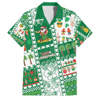Norfolk Island Christmas Family Matching Off The Shoulder Long Sleeve Dress and Hawaiian Shirt Festive Beach Vibes - Polynesian Pride