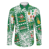 Norfolk Island Christmas Family Matching Off The Shoulder Long Sleeve Dress and Hawaiian Shirt Festive Beach Vibes - Polynesian Pride