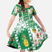 Norfolk Island Christmas Family Matching Off Shoulder Maxi Dress and Hawaiian Shirt Festive Beach Vibes - Polynesian Pride