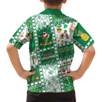Norfolk Island Christmas Family Matching Short Sleeve Bodycon Dress and Hawaiian Shirt Festive Beach Vibes - Polynesian Pride