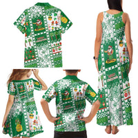 Norfolk Island Christmas Family Matching Tank Maxi Dress and Hawaiian Shirt Festive Beach Vibes - Polynesian Pride