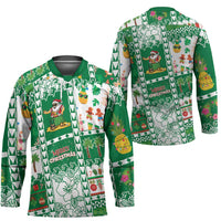 Norfolk Island Christmas Hockey Jersey Festive Beach Vibes LT05 - Polynesian Pride