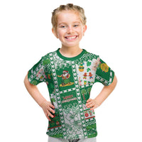 Norfolk Island Christmas Kid T Shirt Festive Beach Vibes LT05 Green - Polynesian Pride