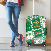 Norfolk Island Christmas Luggage Cover Festive Beach Vibes - Polynesian Pride
