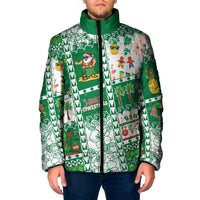 Norfolk Island Christmas Padded Jacket Festive Beach Vibes - Polynesian Pride