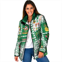 Norfolk Island Christmas Padded Jacket Festive Beach Vibes - Polynesian Pride