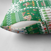 Norfolk Island Christmas Pillow Cover Festive Beach Vibes - Polynesian Pride