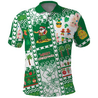 Norfolk Island Christmas Polo Shirt Festive Beach Vibes LT05 Green - Polynesian Pride